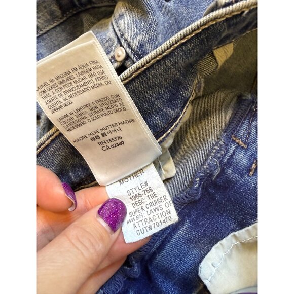 Mother Super Cruiser Mystical Collection Laws of Attraction Flare Jeans 31 - Picture 9 of 10